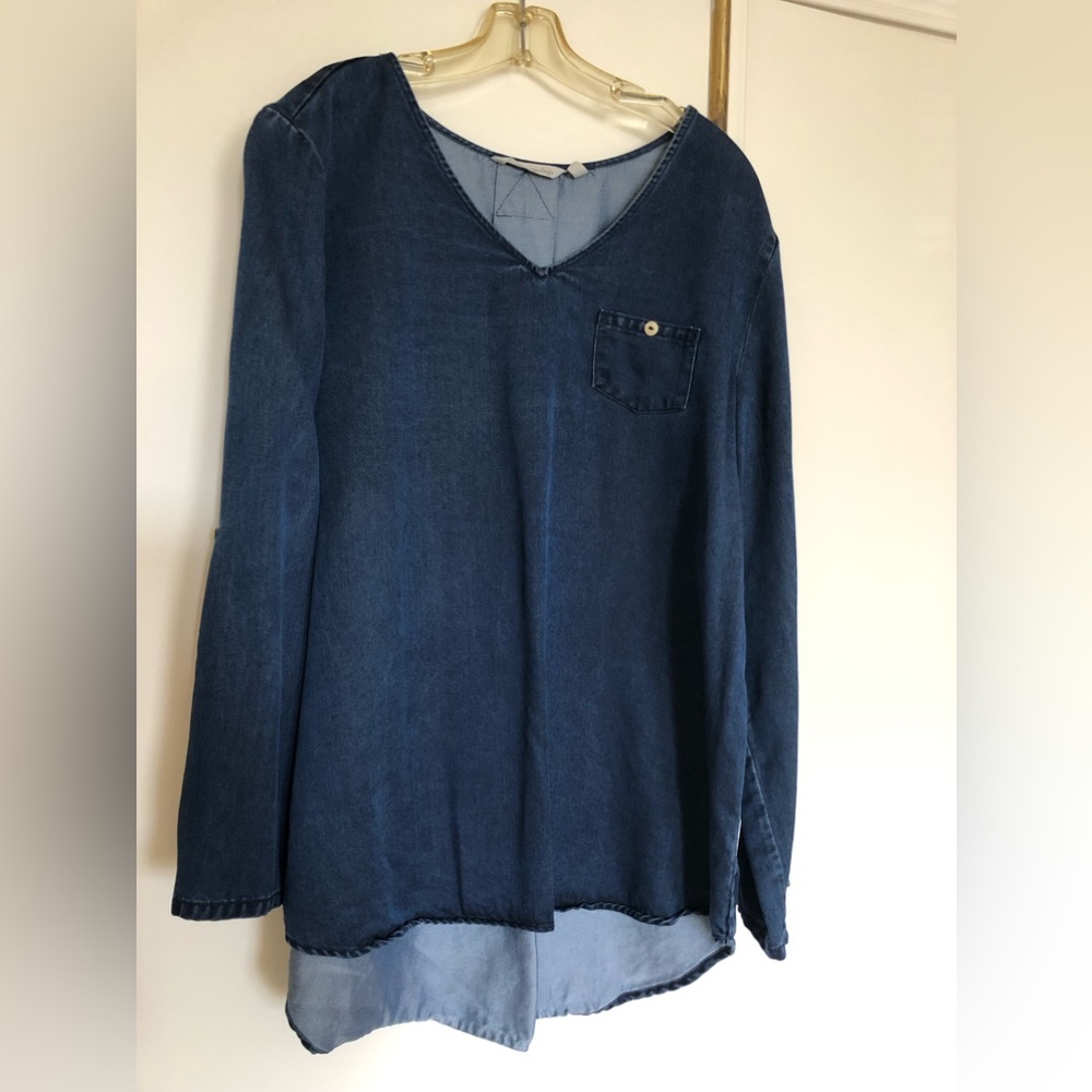 Tencel denim top
